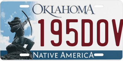 OK license plate 195DOV