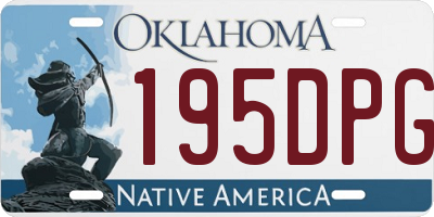 OK license plate 195DPG