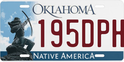 OK license plate 195DPH