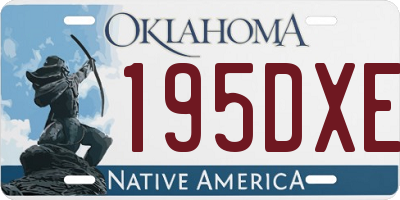 OK license plate 195DXE