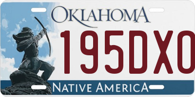 OK license plate 195DXO