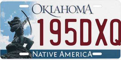 OK license plate 195DXQ