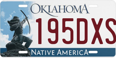 OK license plate 195DXS