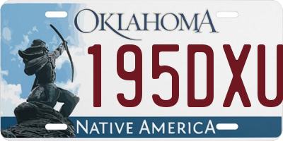 OK license plate 195DXU