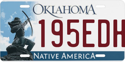 OK license plate 195EDH