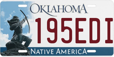 OK license plate 195EDI