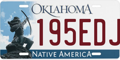 OK license plate 195EDJ
