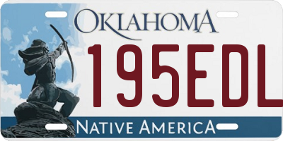 OK license plate 195EDL