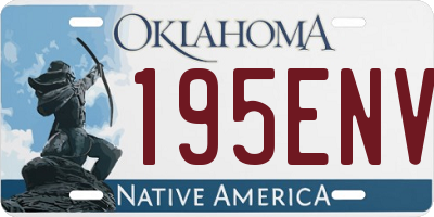 OK license plate 195ENV