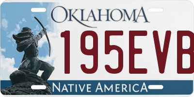 OK license plate 195EVB