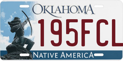 OK license plate 195FCL