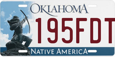 OK license plate 195FDT