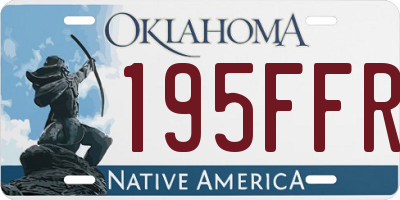 OK license plate 195FFR