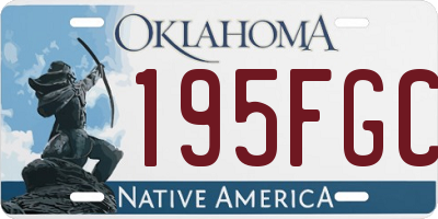 OK license plate 195FGC