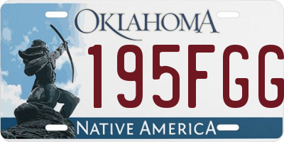 OK license plate 195FGG