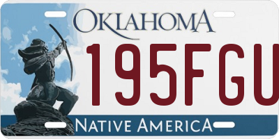 OK license plate 195FGU