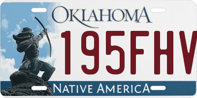 OK license plate 195FHV