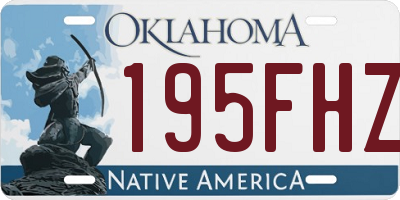 OK license plate 195FHZ