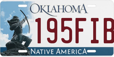 OK license plate 195FIB