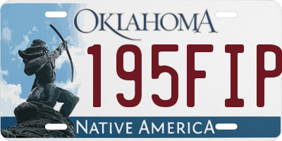 OK license plate 195FIP