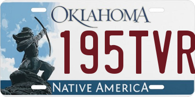 OK license plate 195TVR