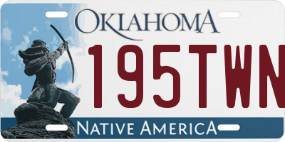 OK license plate 195TWN