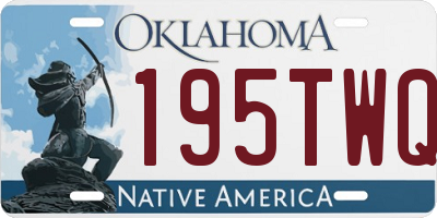 OK license plate 195TWQ
