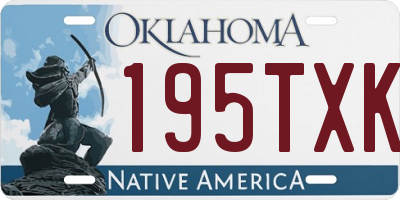 OK license plate 195TXK
