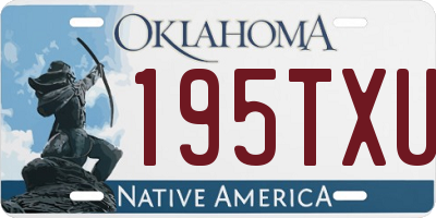 OK license plate 195TXU