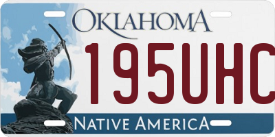 OK license plate 195UHC