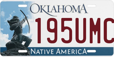 OK license plate 195UMC