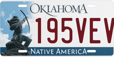 OK license plate 195VEV