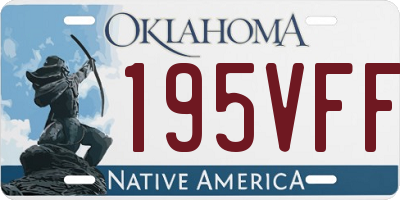 OK license plate 195VFF