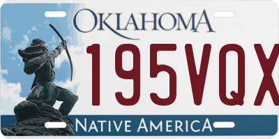 OK license plate 195VQX