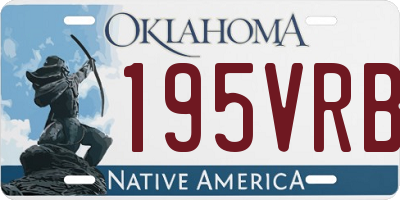OK license plate 195VRB