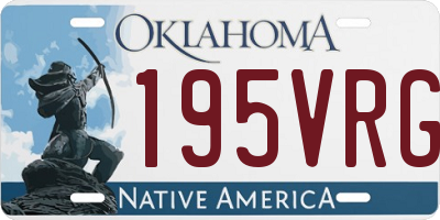 OK license plate 195VRG