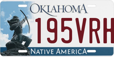 OK license plate 195VRH