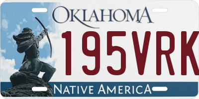 OK license plate 195VRK