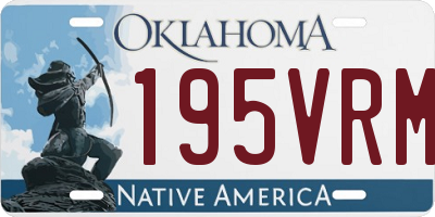 OK license plate 195VRM