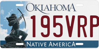 OK license plate 195VRP