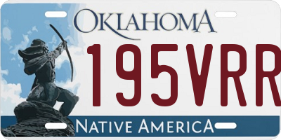 OK license plate 195VRR