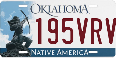 OK license plate 195VRV
