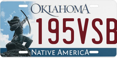 OK license plate 195VSB