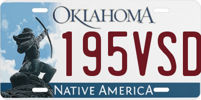 OK license plate 195VSD