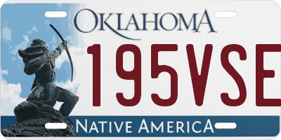 OK license plate 195VSE