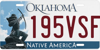 OK license plate 195VSF