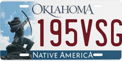 OK license plate 195VSG