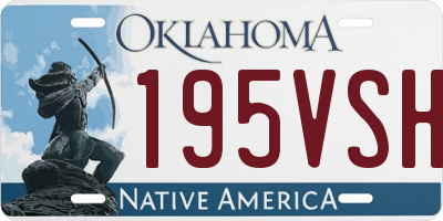 OK license plate 195VSH