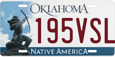 OK license plate 195VSL