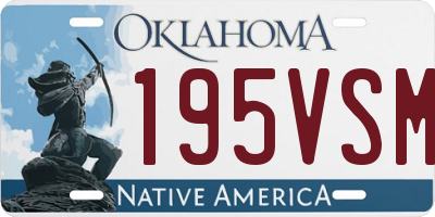 OK license plate 195VSM